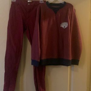 Maroon Sweater and Pants